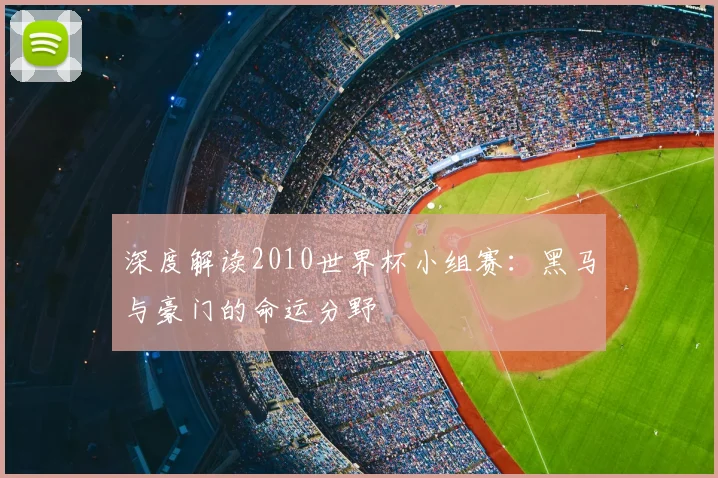 深度解读2010世界杯小组赛:黑马与豪门的命运分野